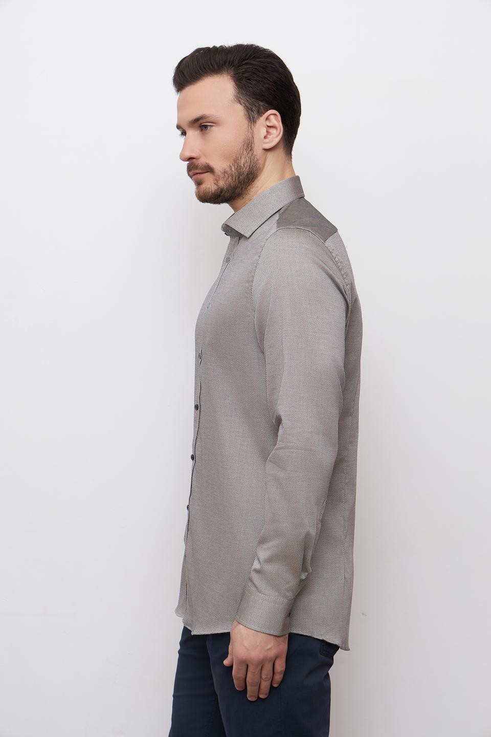 Рубашка Venti серая приталенная