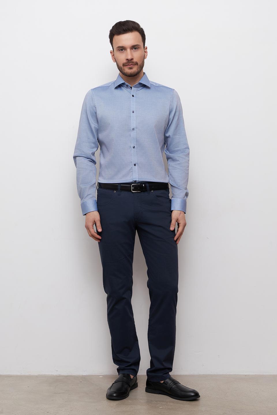 Рубашка Venti Body Fit голубая