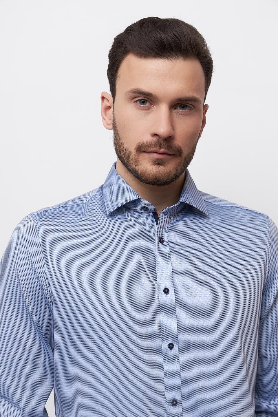 Рубашка Venti Body Fit голубая