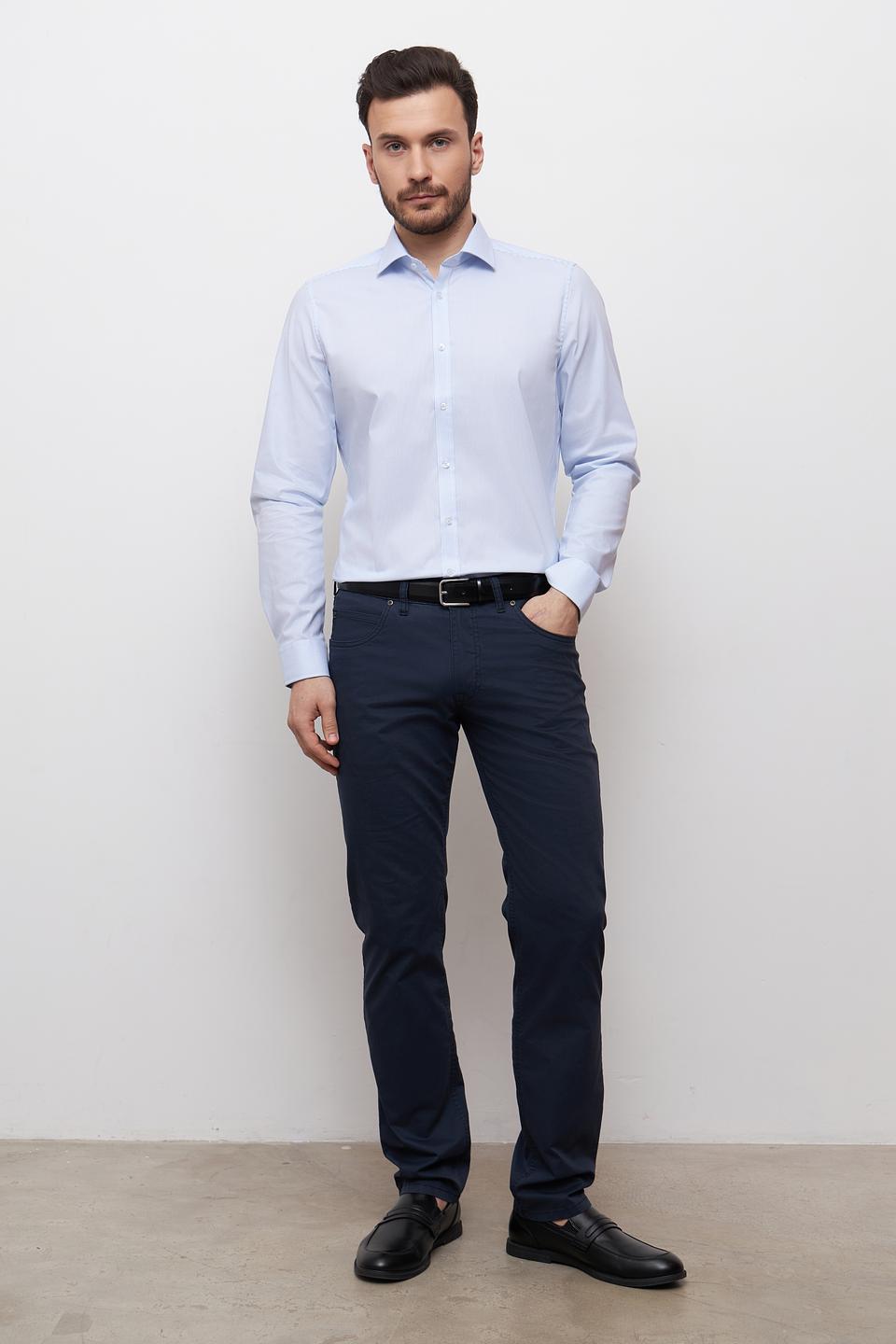 Рубашка Venti голубая приталенная