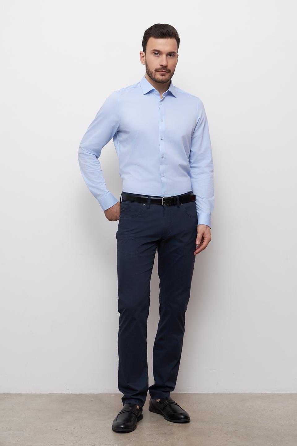 Рубашка Venti Jersey Flex голубая