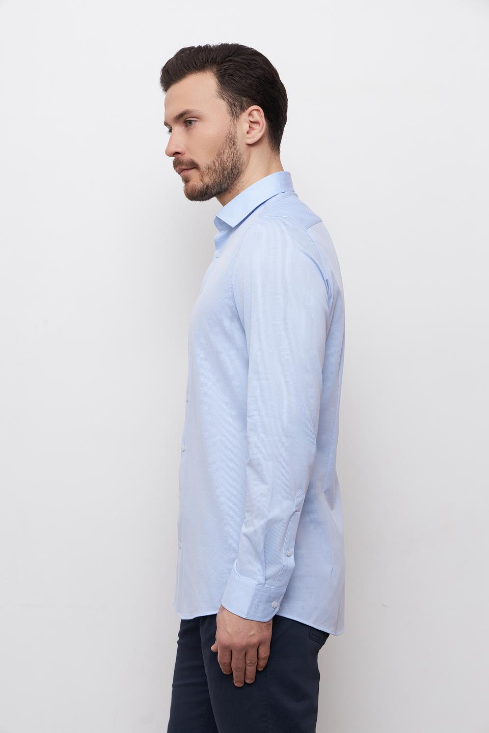 Рубашка Venti Jersey Flex голубая