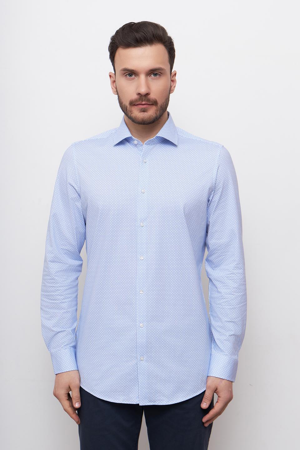 Рубашка Venti приталенная голубая