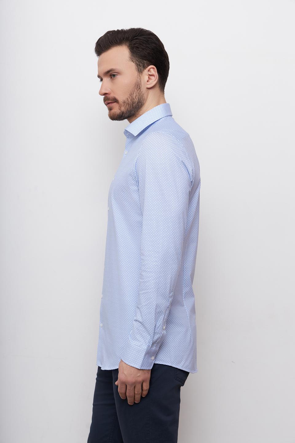 Рубашка Venti приталенная голубая