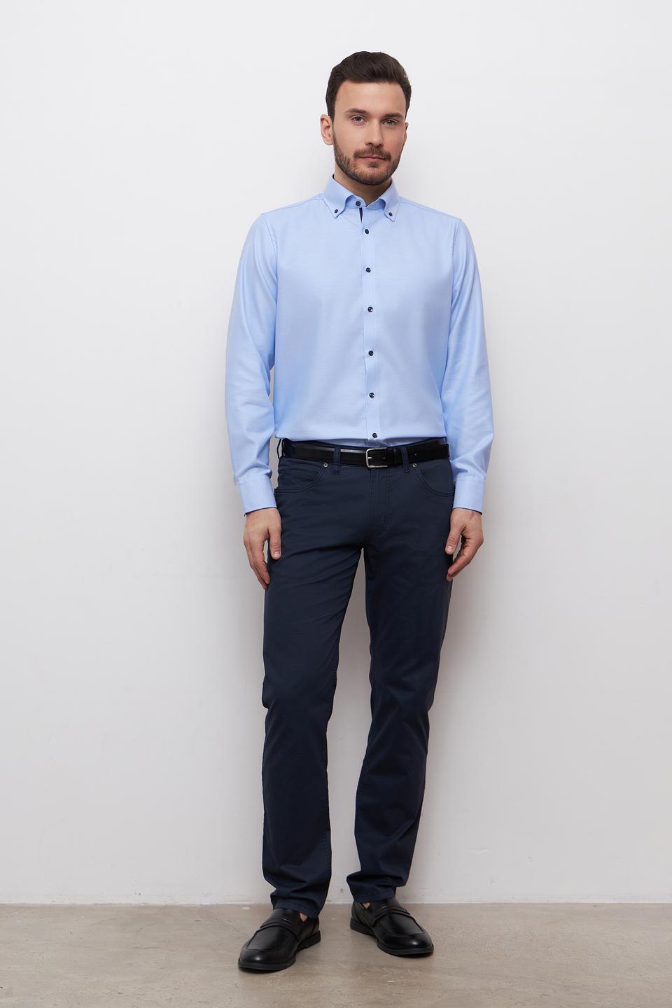 Рубашка Venti голубая приталенная