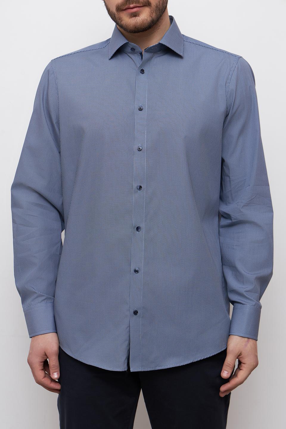 Рубашка Venti с мелким рисунком голубая