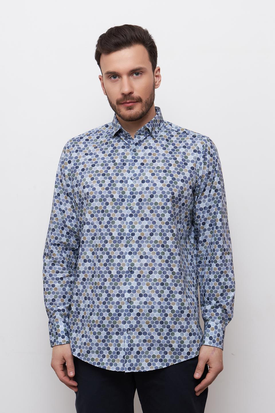 Рубашка Venti с геометрическим принтом