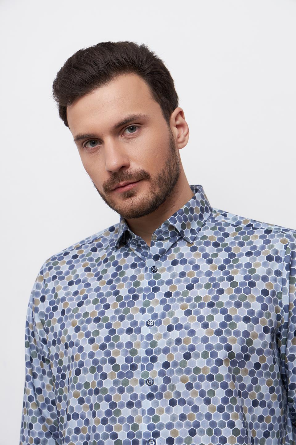 Рубашка Venti с геометрическим принтом