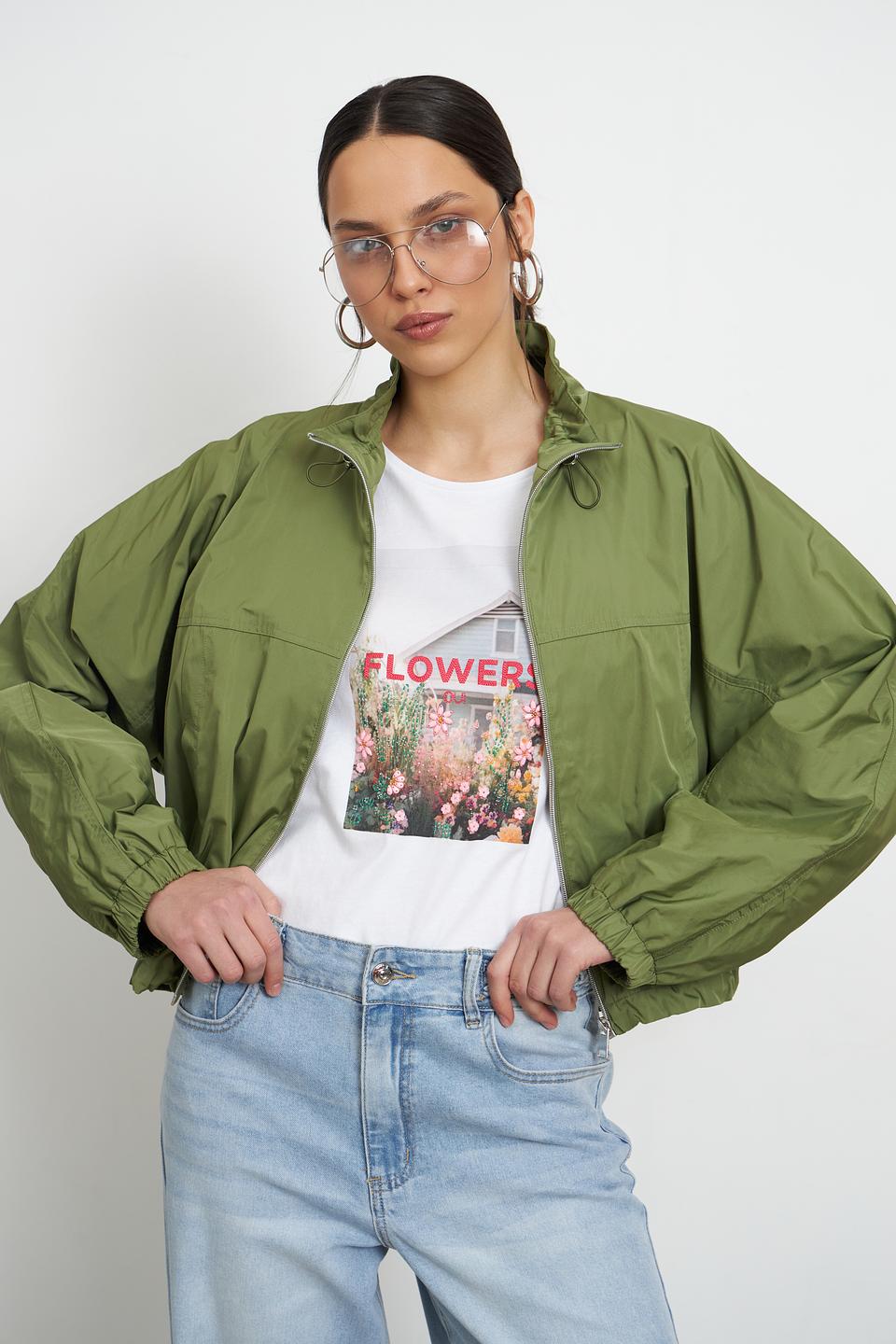 Куртка MORE and MORE оверсайз оливковая