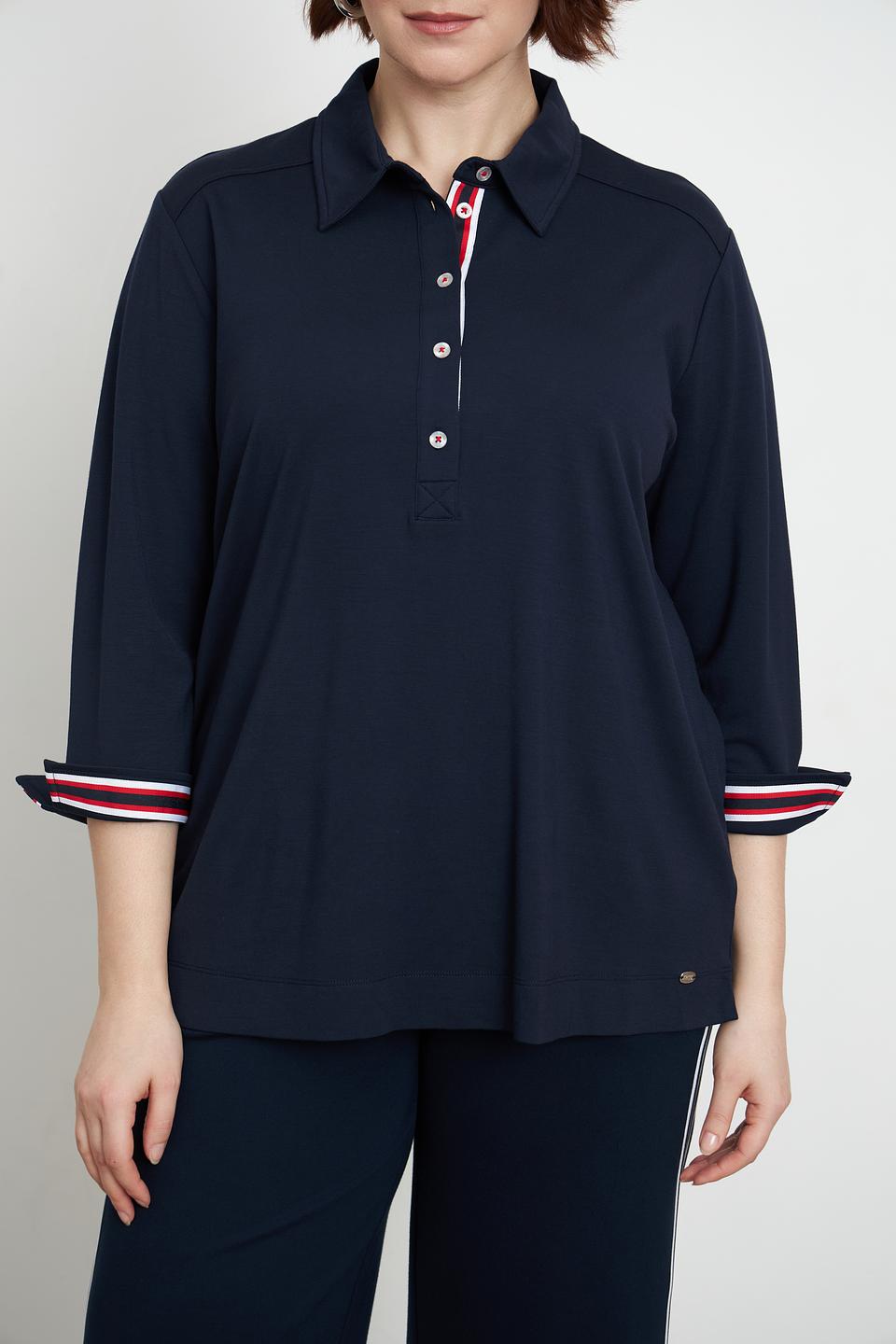 Блуза Via Appia темно-синяя с полосой