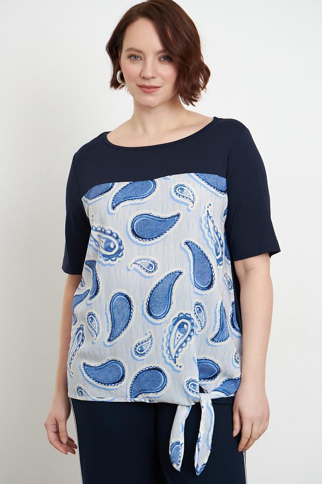 Футболка Frapp с завязкой синяя