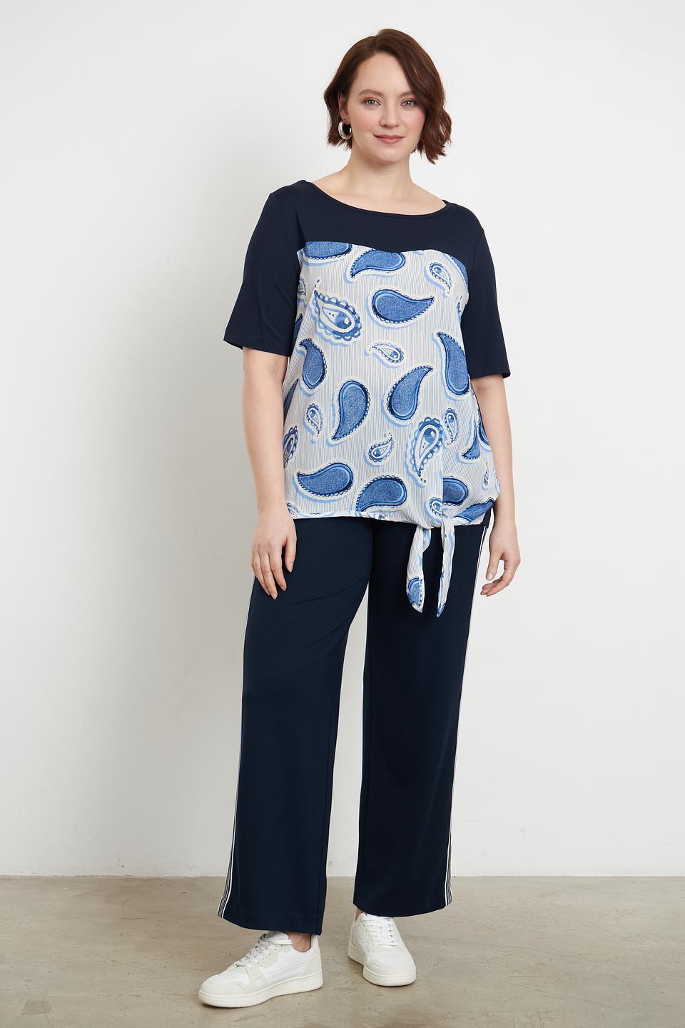 Футболка Frapp с завязкой синяя