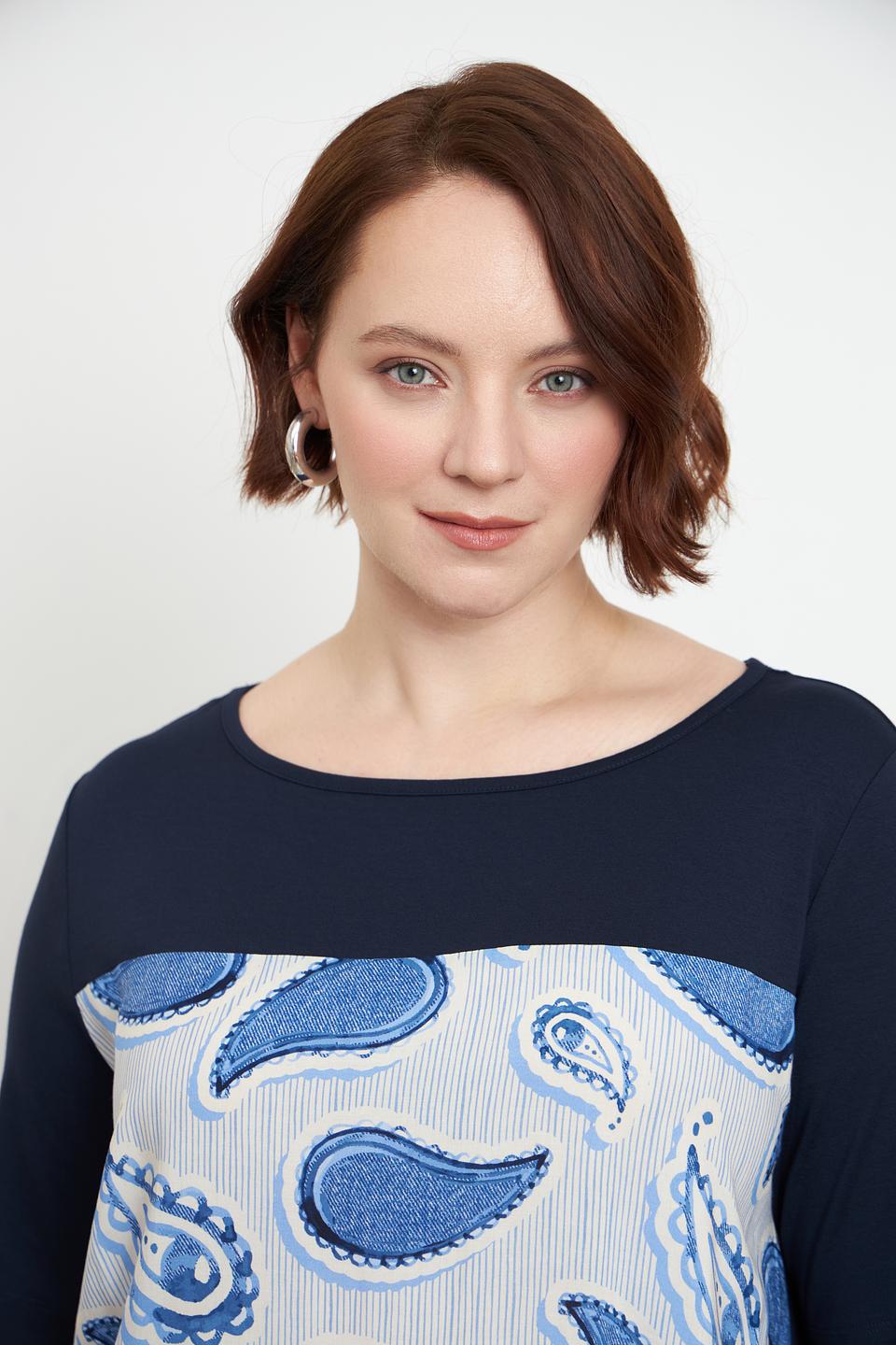 Футболка Frapp с завязкой синяя