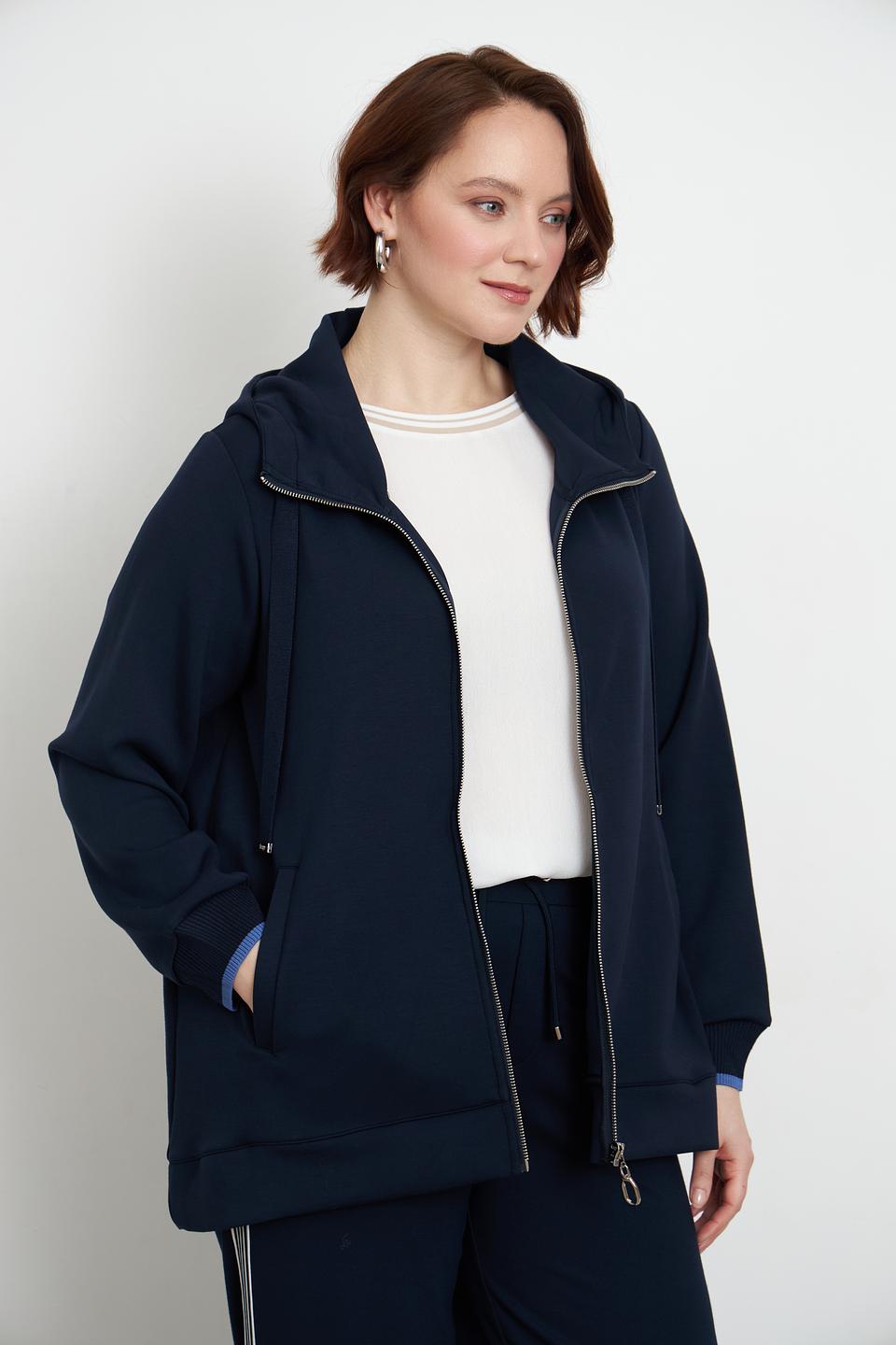 Жакет Frapp с капюшоном темно-синий