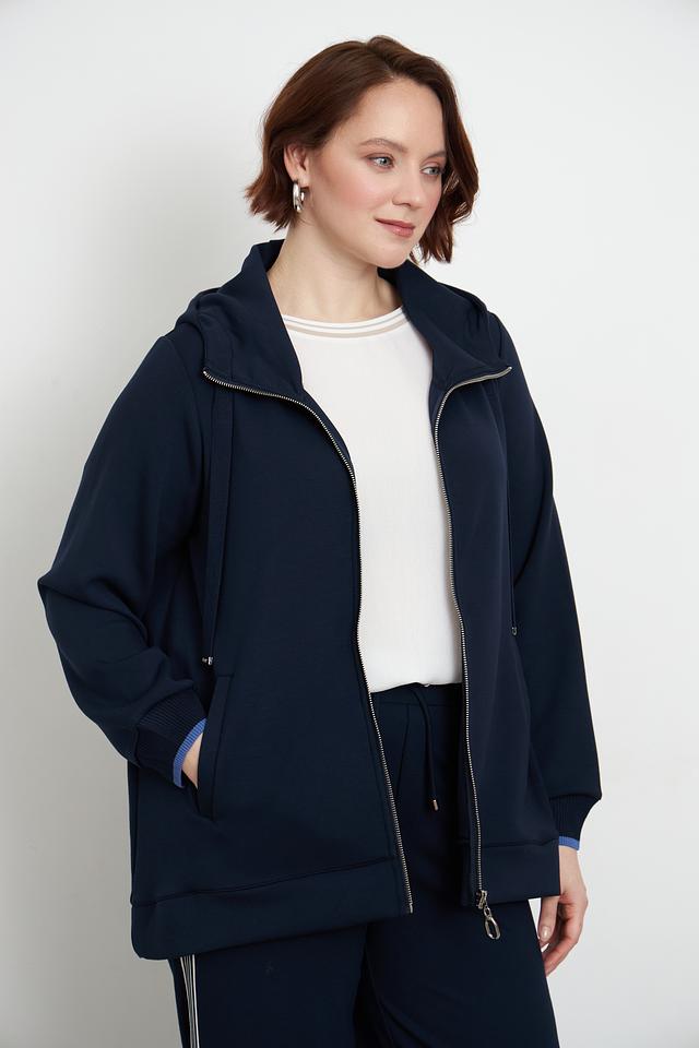 Жакет Frapp с капюшоном темно-синий