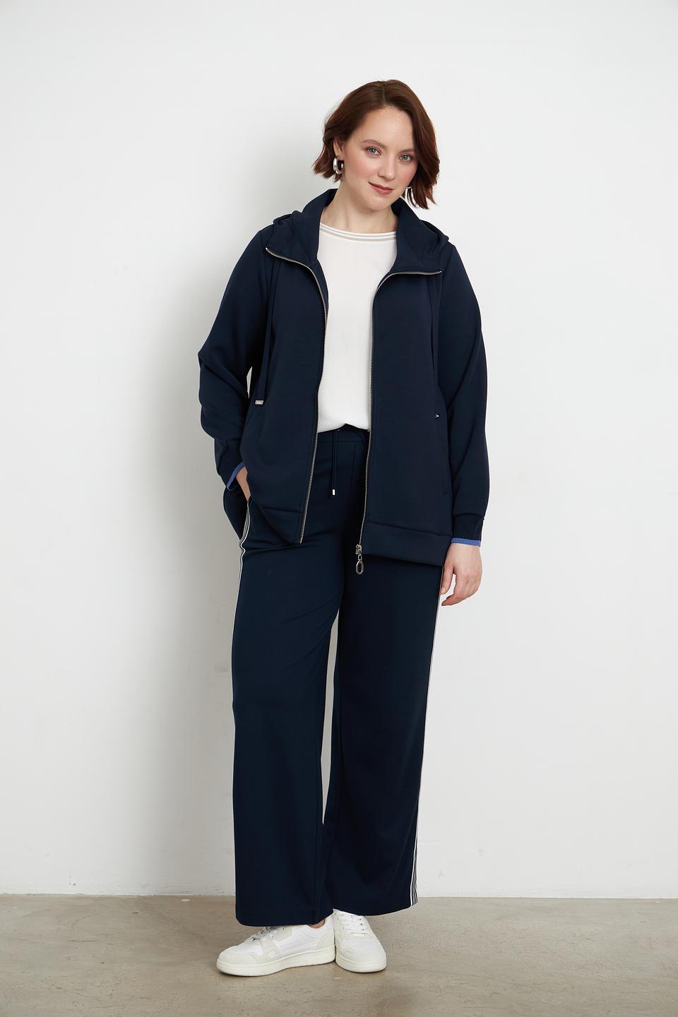 Жакет Frapp с капюшоном темно-синий