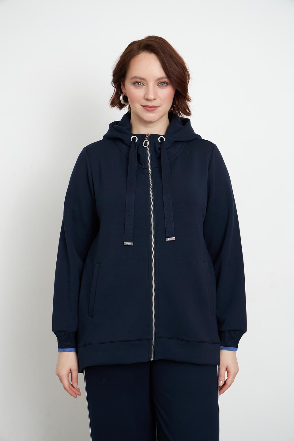 Жакет Frapp с капюшоном темно-синий