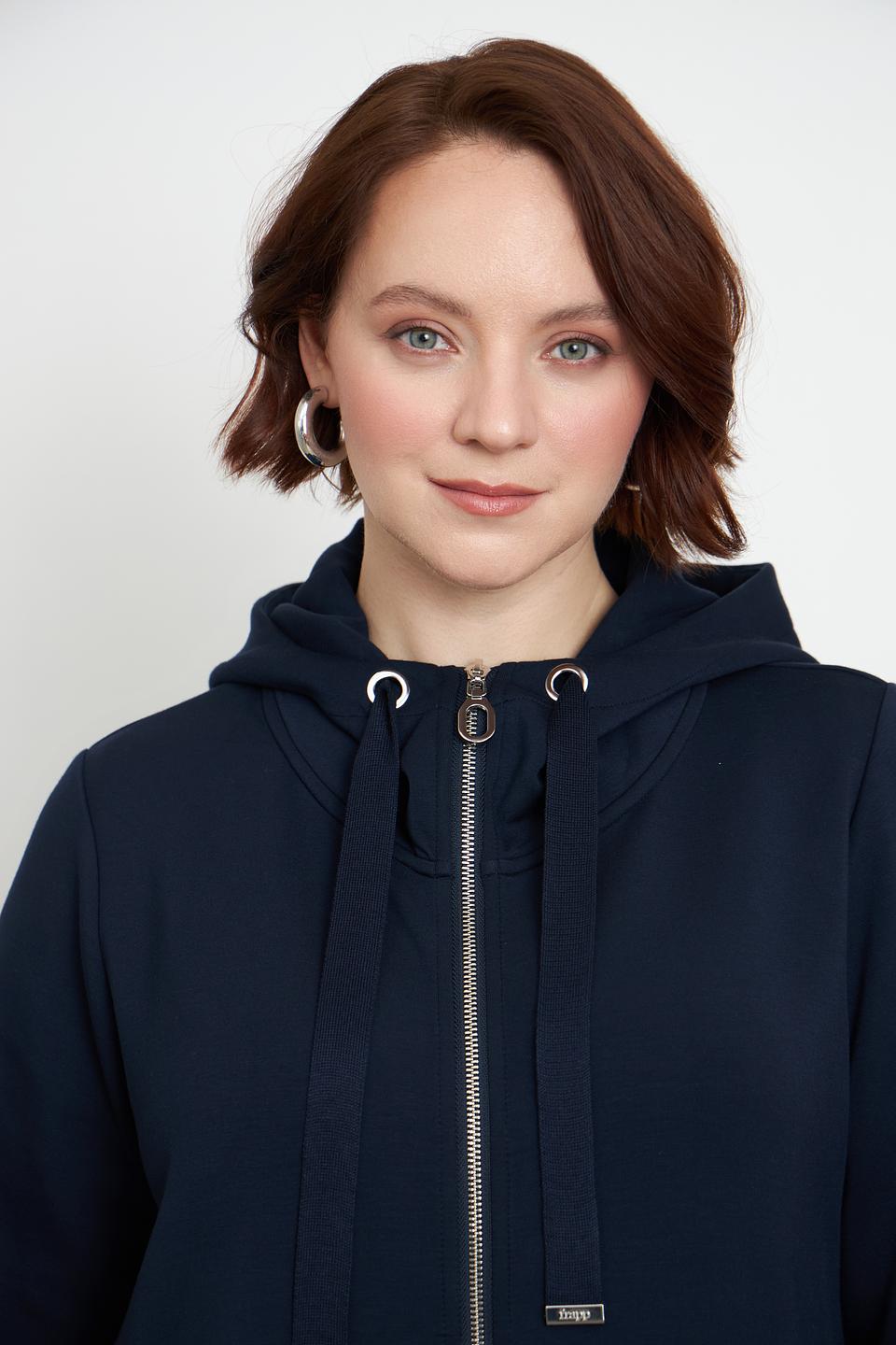 Жакет Frapp с капюшоном темно-синий