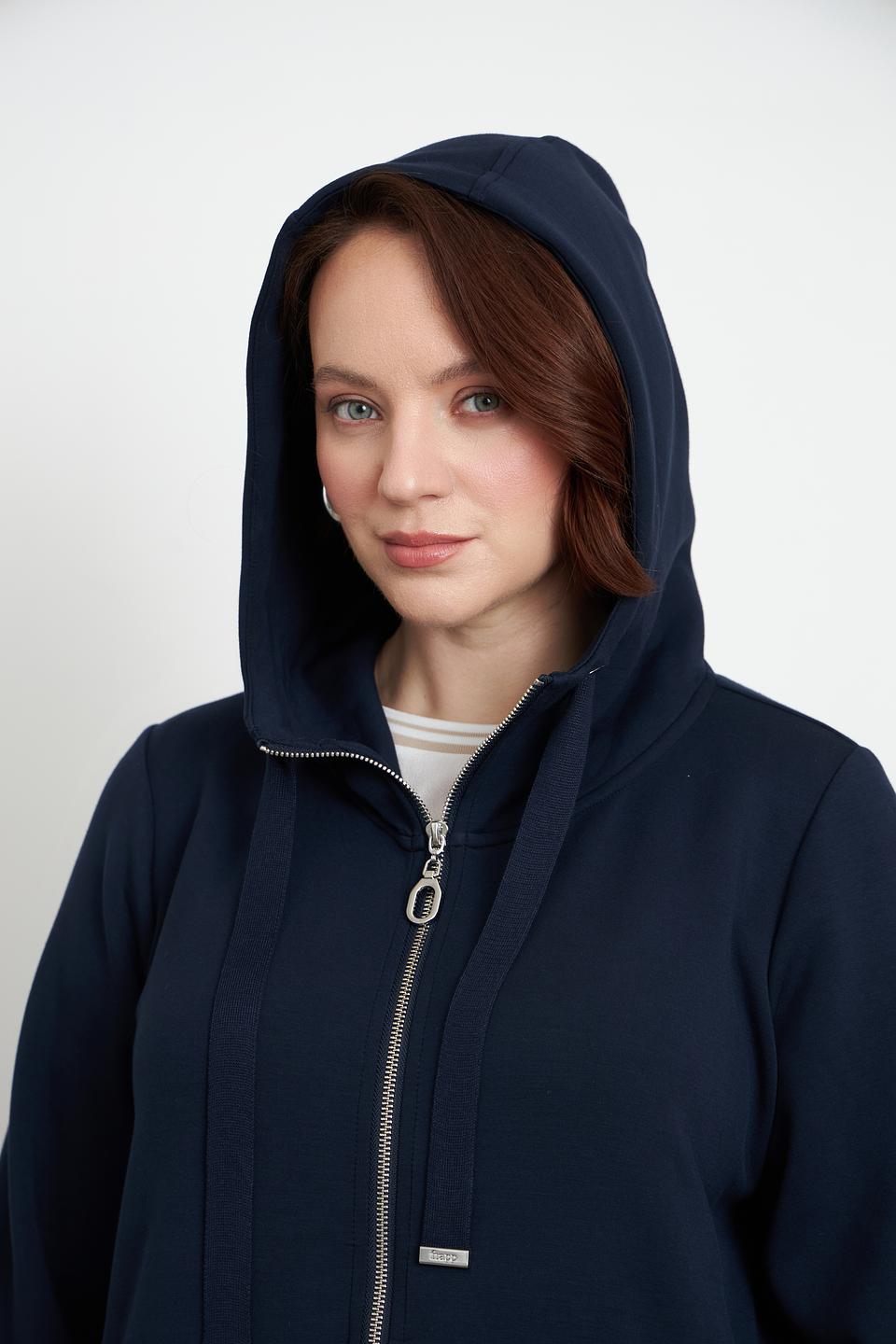 Жакет Frapp с капюшоном темно-синий