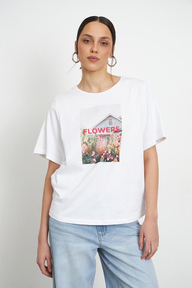 Футболка Oui с цветочным принтом