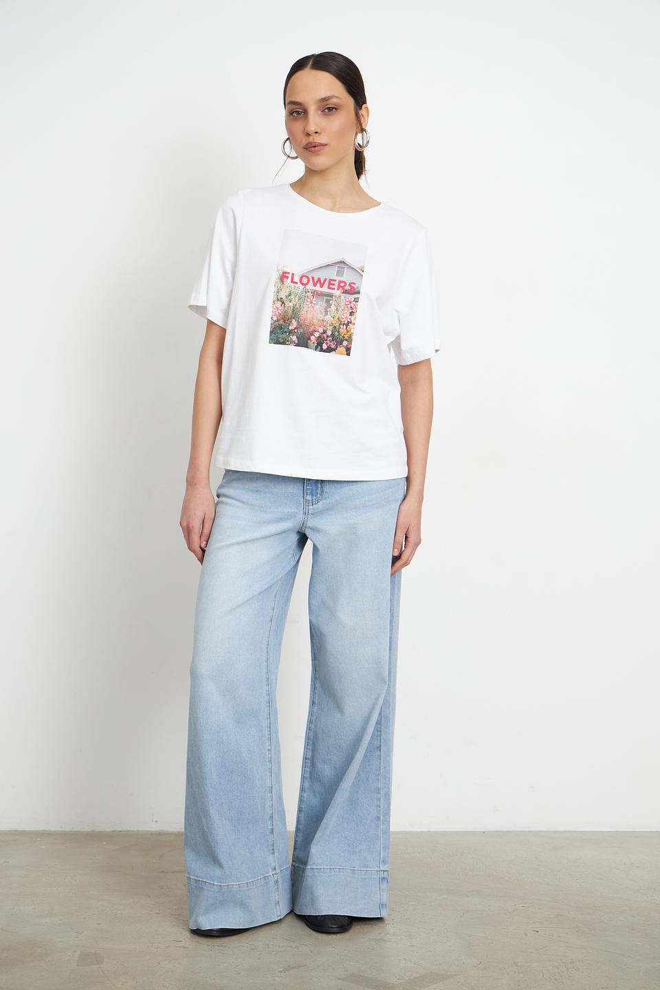 Футболка Oui с цветочным принтом