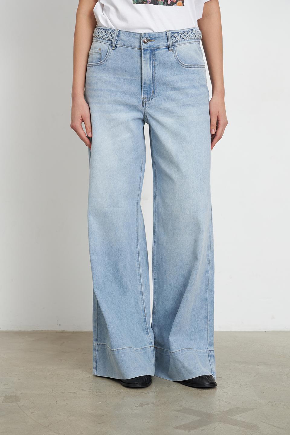 Джинсы Oui клеш голубой