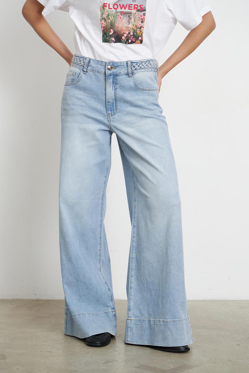 Джинсы Oui клеш голубой