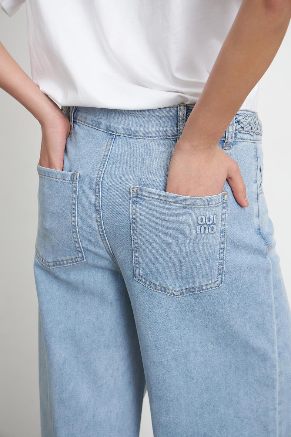 Джинсы Oui клеш голубой