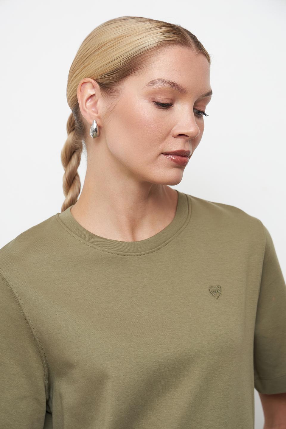 Футболка Oui оливковая