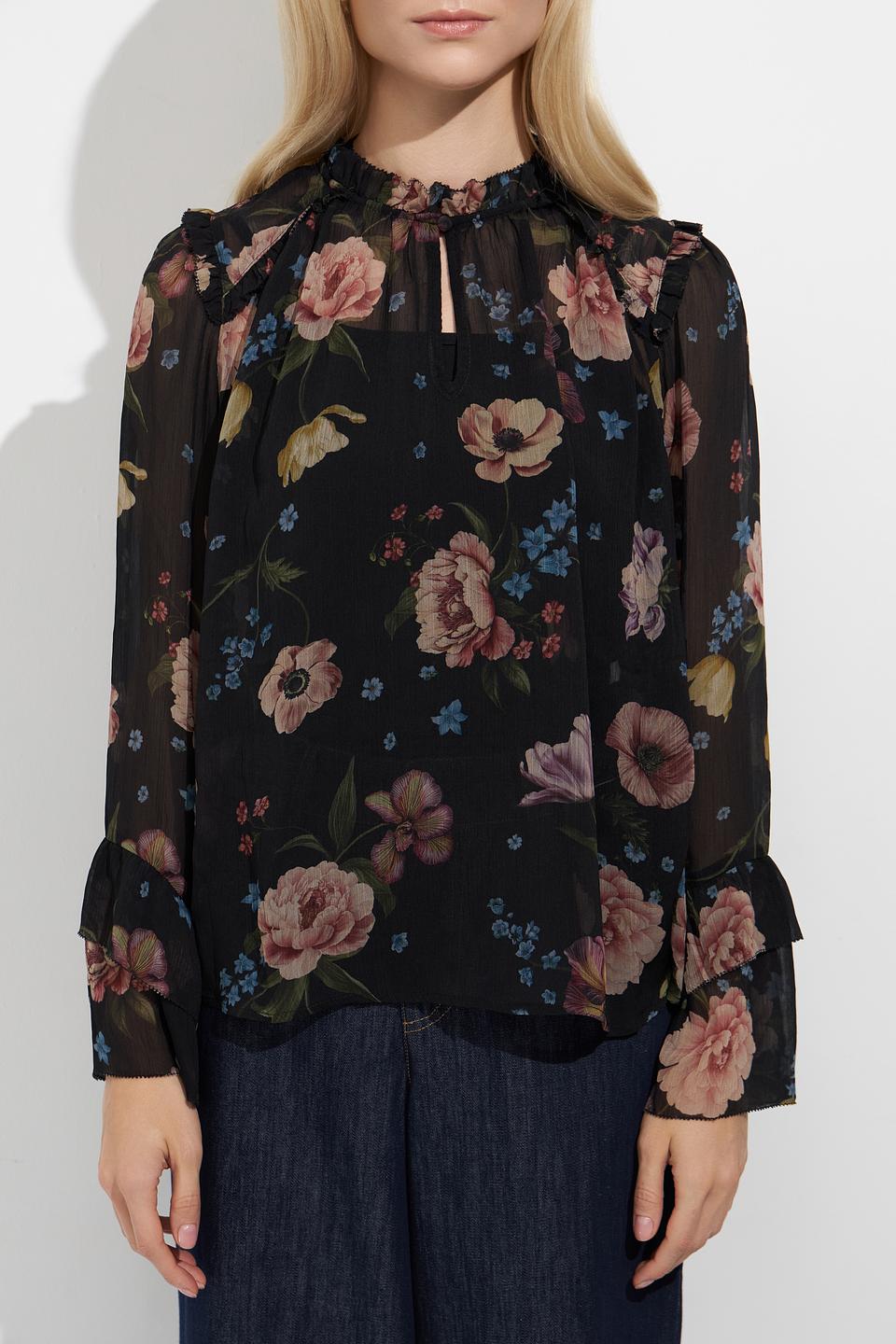 Блуза Oui с цветочным принтом
