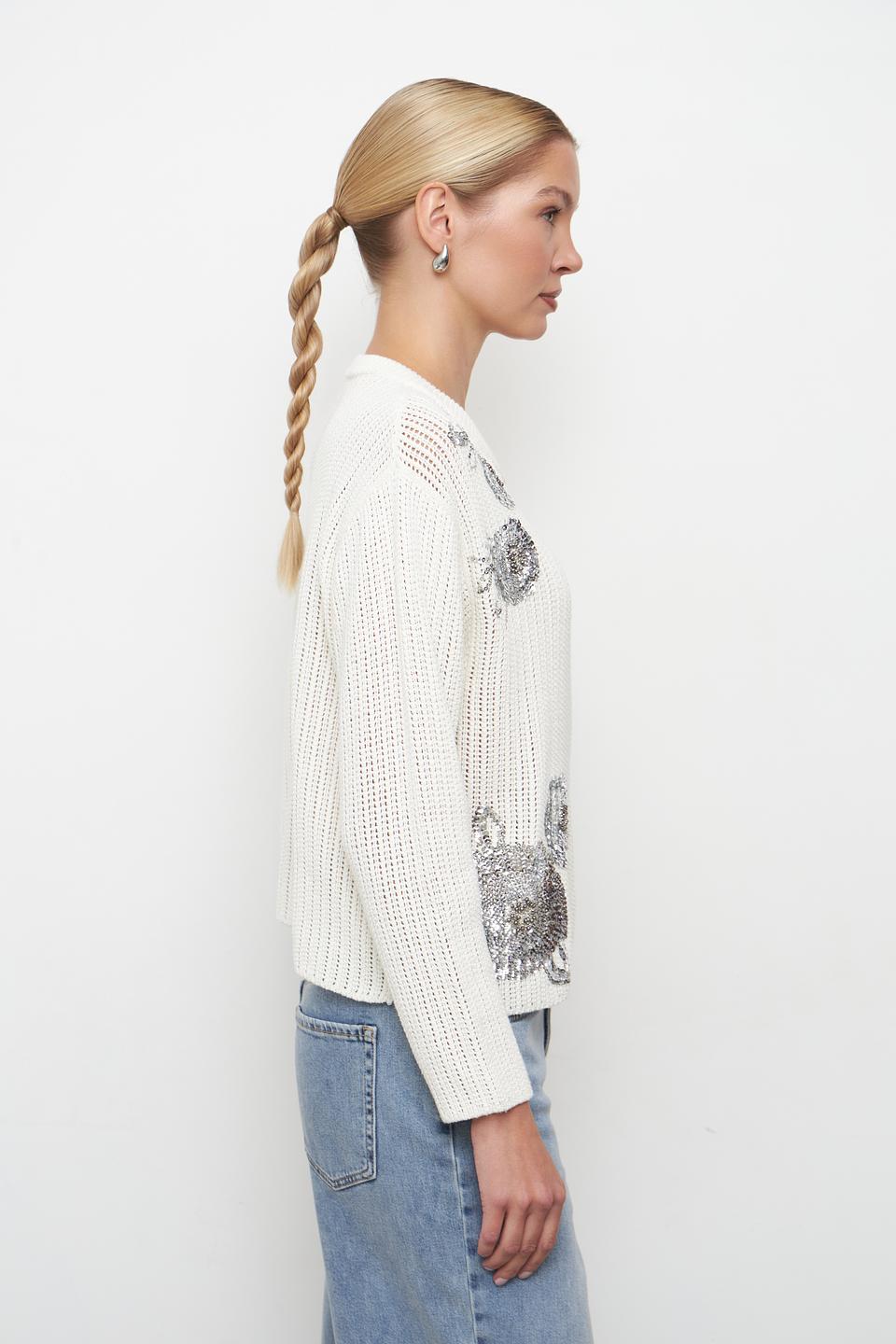 Пуловер Oui с узором