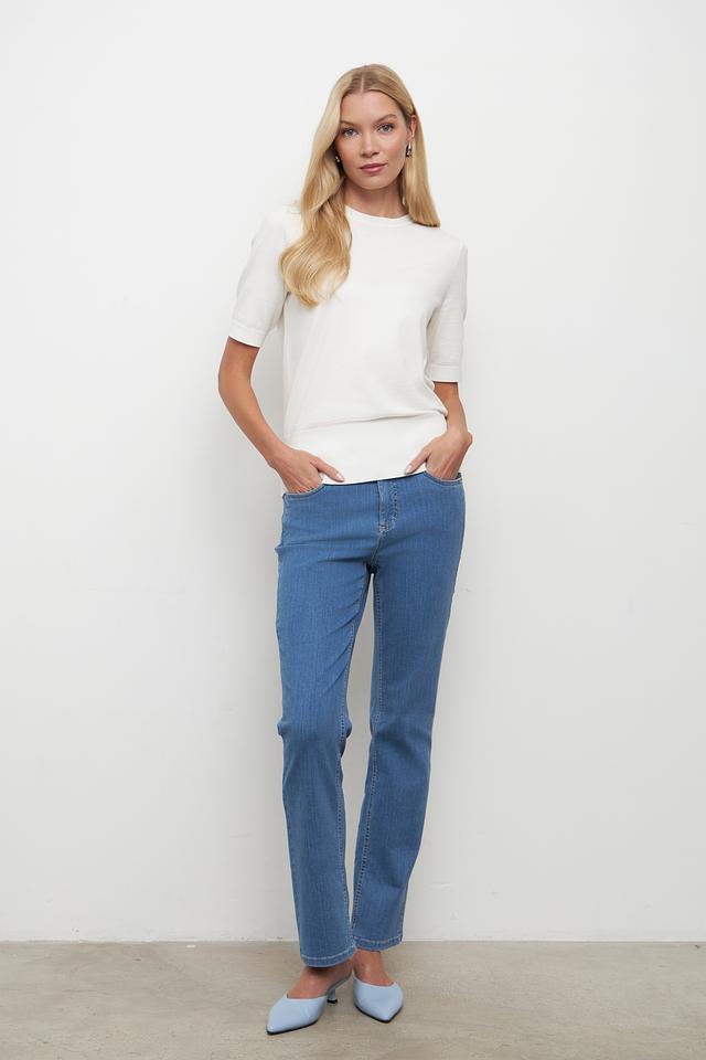 Джинсы Anna Montana прямого кроя голубые