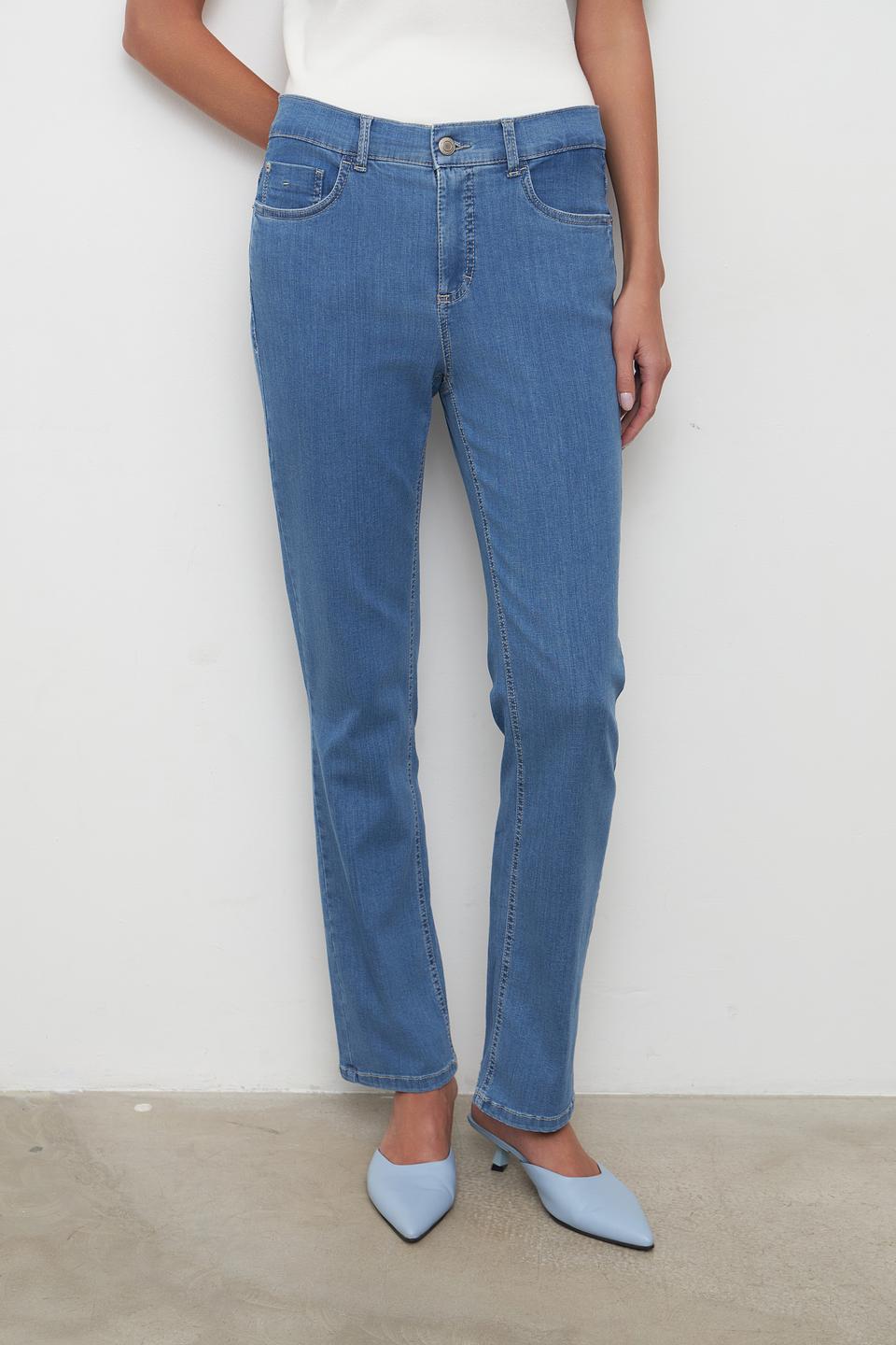 Джинсы Anna Montana прямого кроя голубые