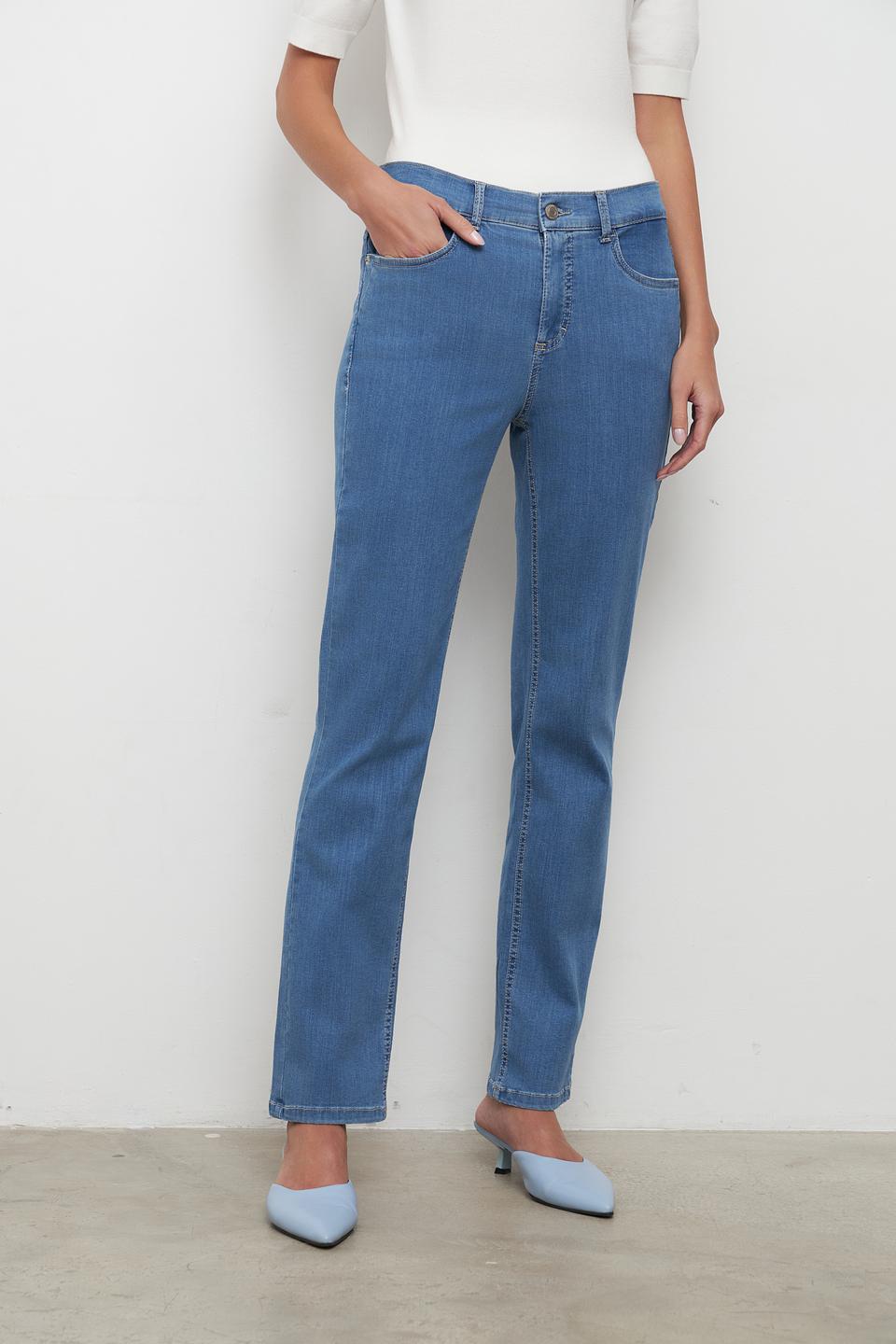 Джинсы Anna Montana прямого кроя голубые