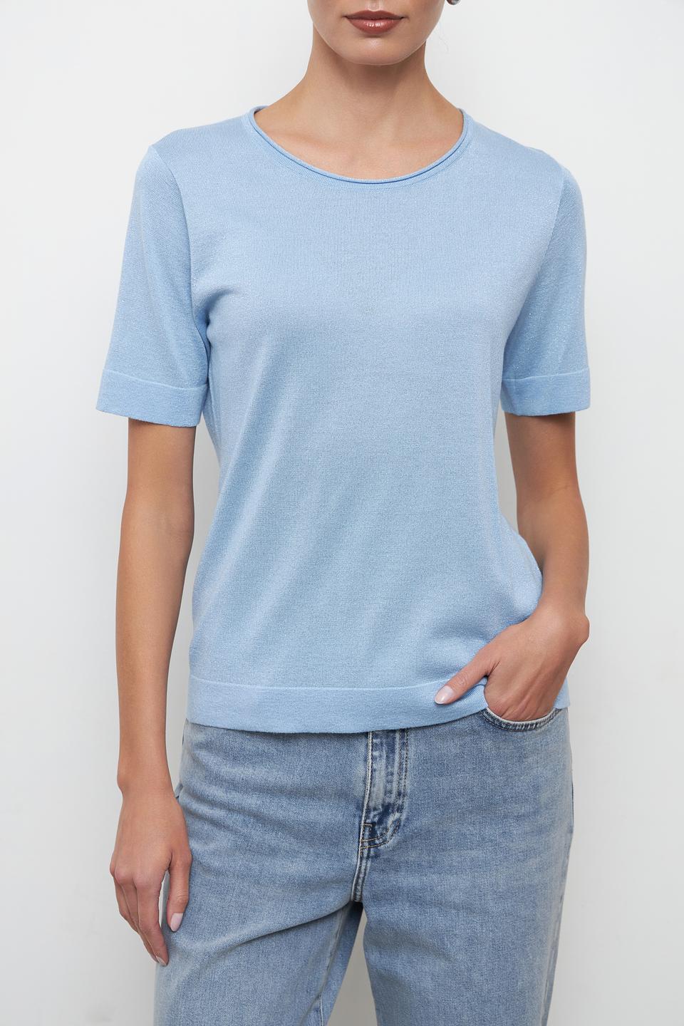 Пуловер Bianca с мерцанием голубой