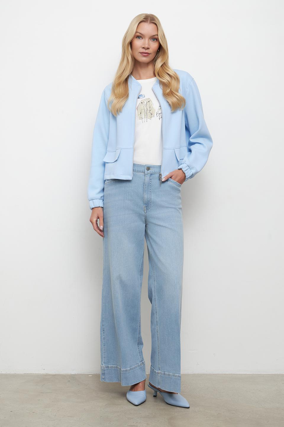 Жакет Bianca голубой на молнии