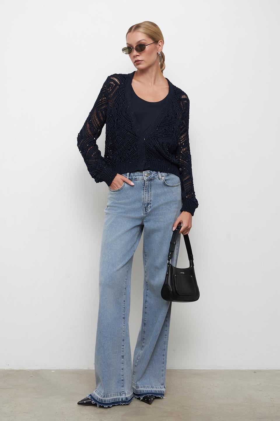 Жакет Monari вязаный тёмно-синий