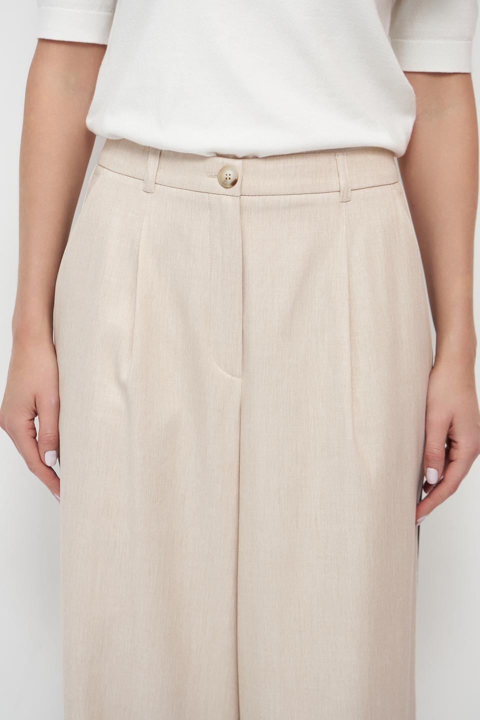 Брюки палаццо Betty and Co бежевые