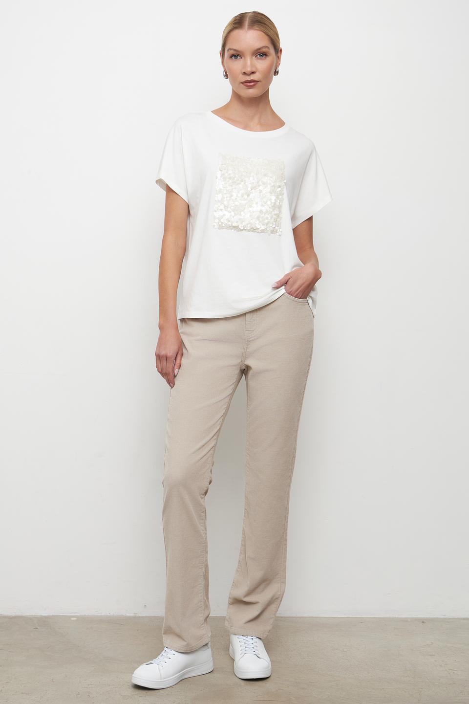 Футболка Oui с пайетками белый