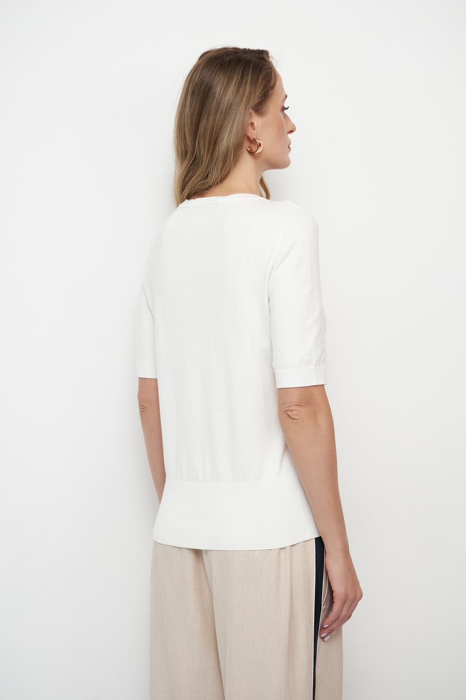 Пуловер Betty Barclay белый с коротким рукавом