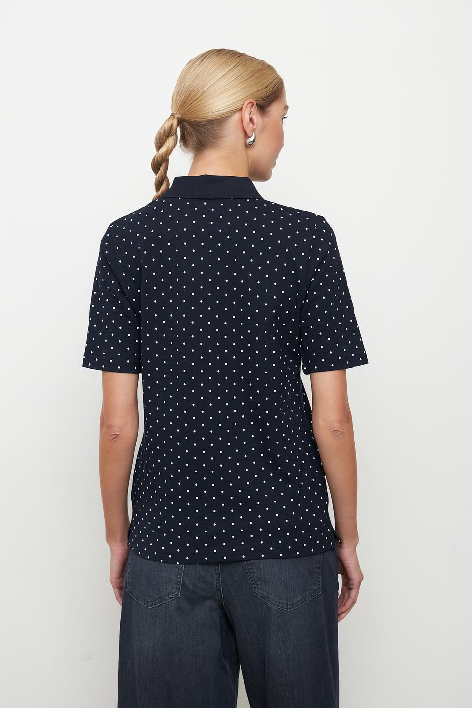 Поло Clarina в горошек