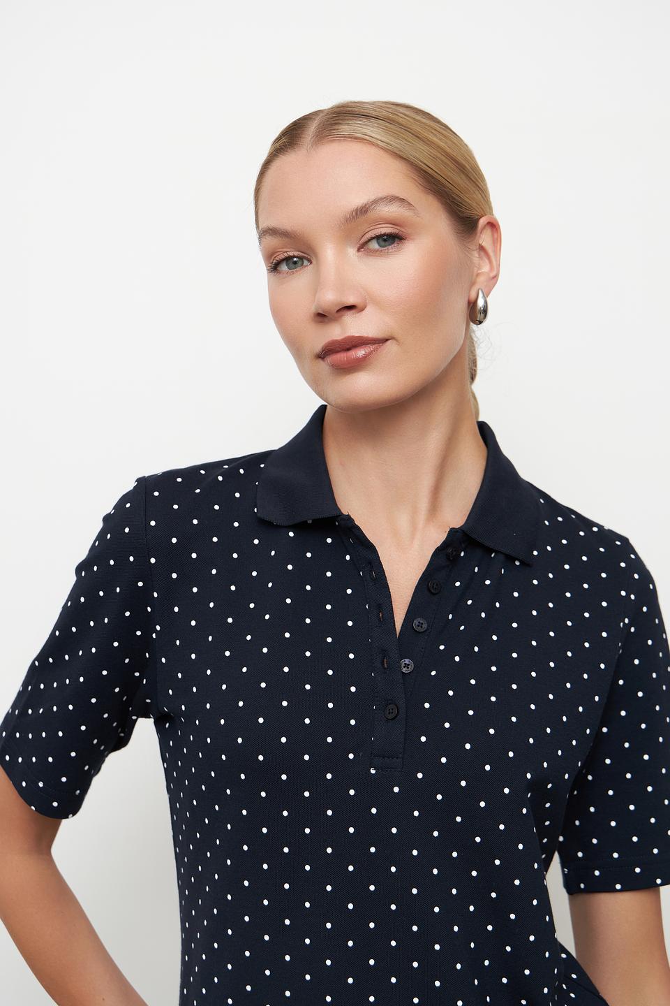 Поло Clarina в горошек