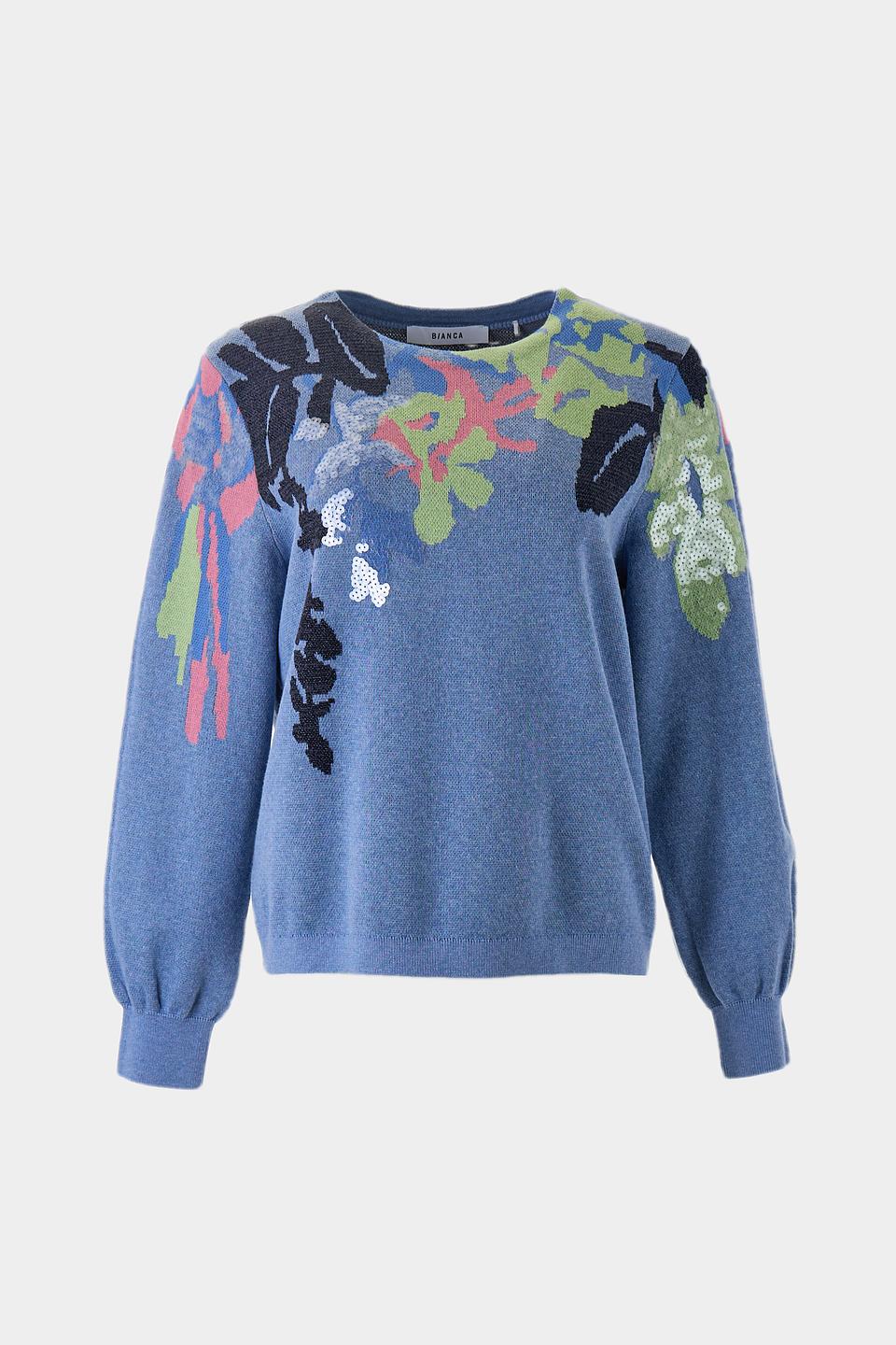 Пуловер Bianca с цветочным принтом