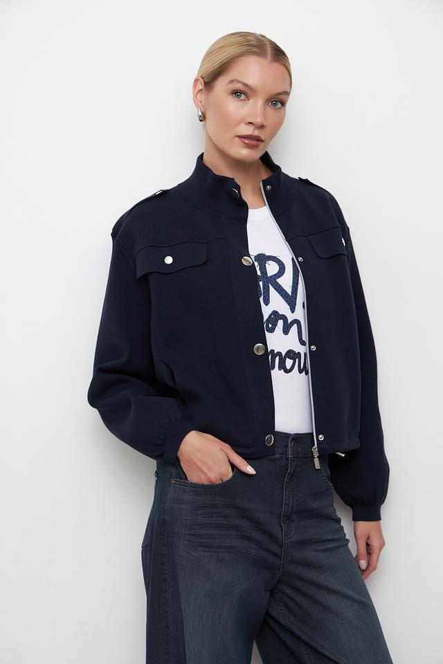 Жакет Monari приталенный тёмно-синий