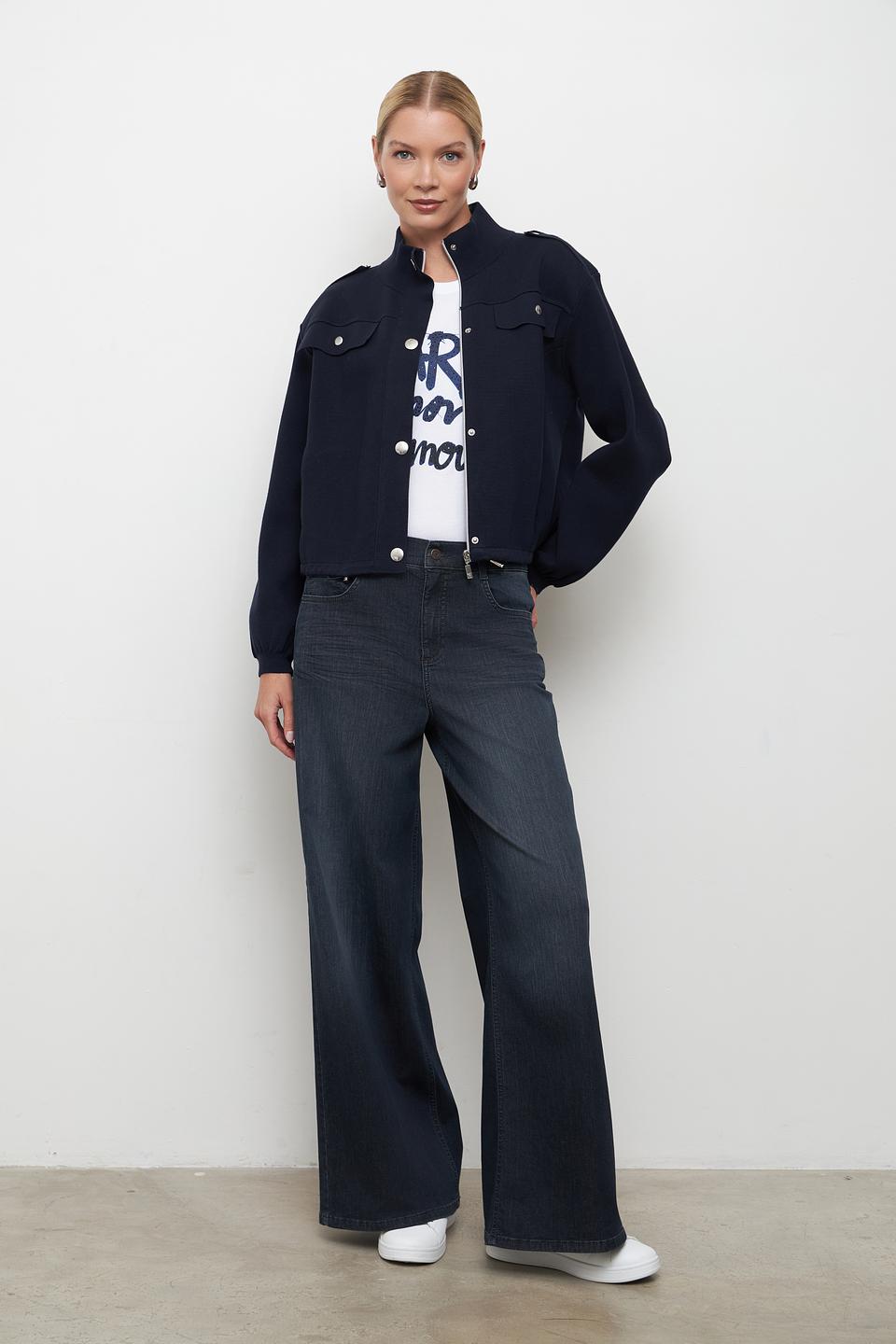 Жакет Monari приталенный тёмно-синий