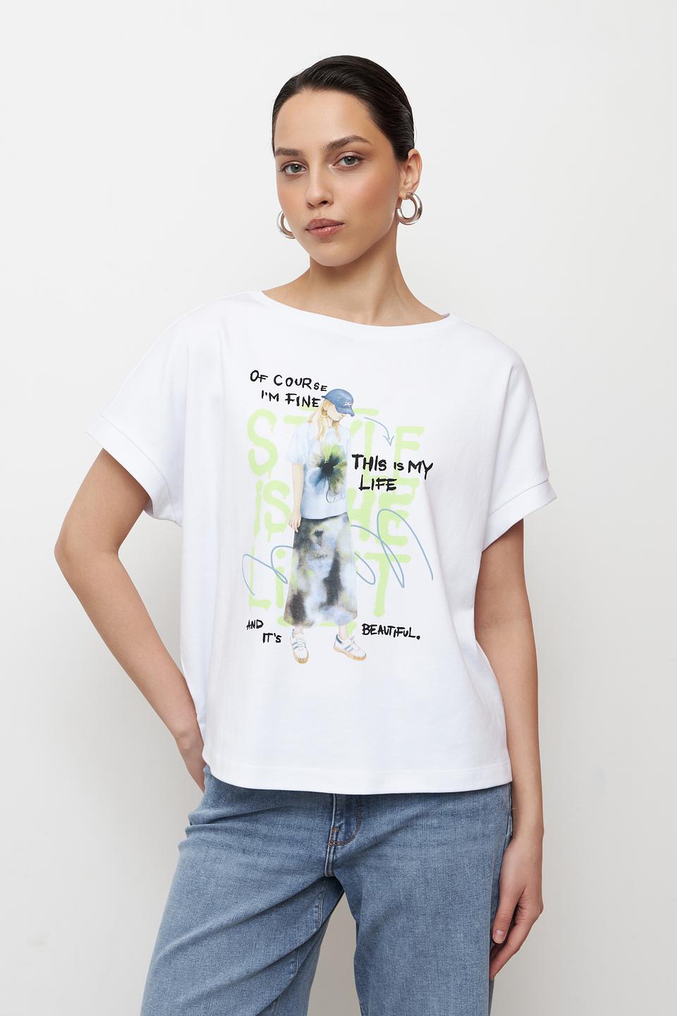 Футболка Lecomte с принтом "I'm Fine"