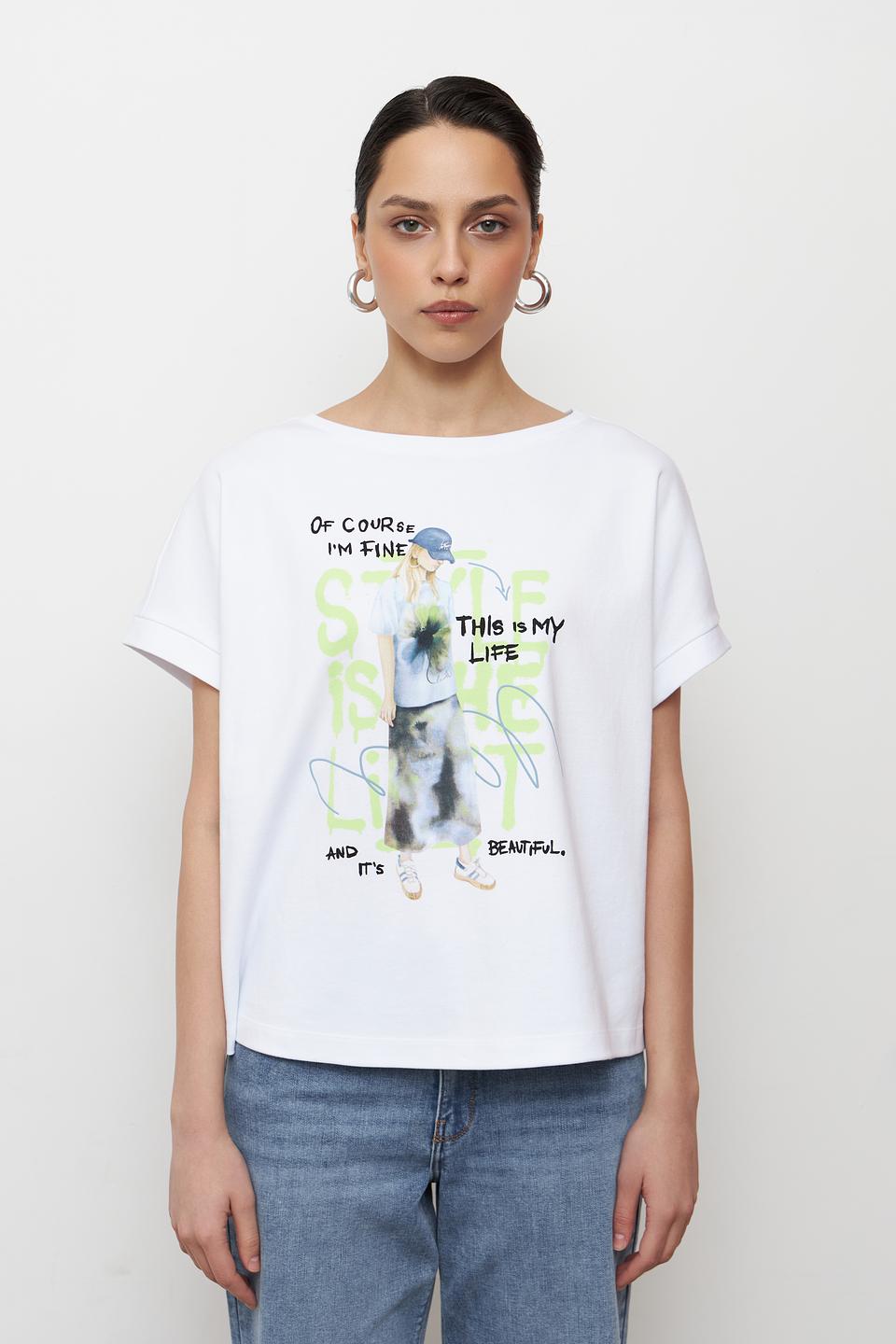Футболка Lecomte с принтом "I'm Fine"
