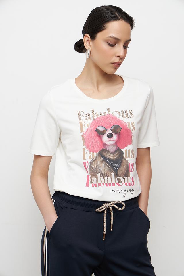 Футболка Betty Barclay с принтом собаки