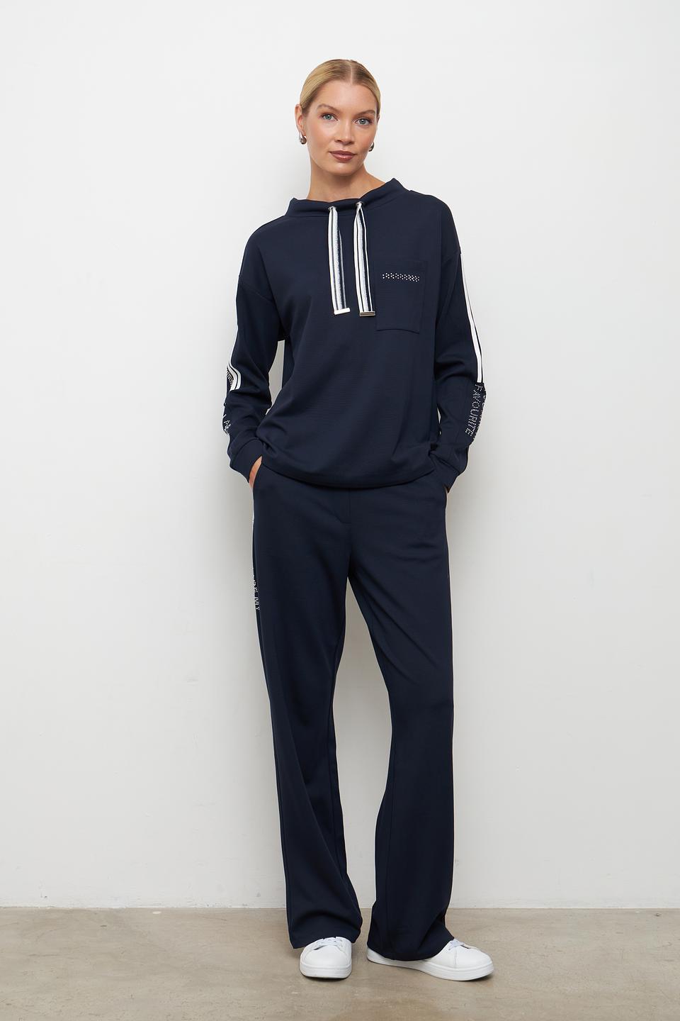 Пуловер Betty Barclay с полосками тёмно-синий