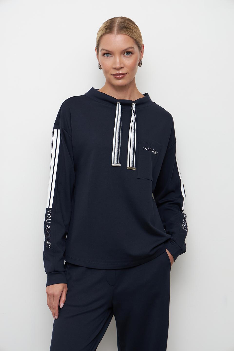 Пуловер Betty Barclay с полосками тёмно-синий